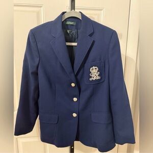 Ralph Lauren Blue Blazer with Crest